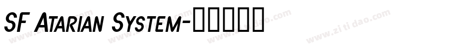 SF Atarian System字体转换